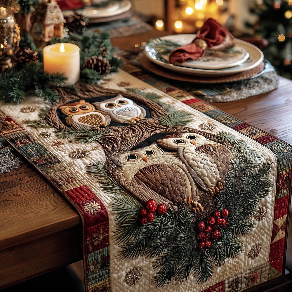 Festive Night Owls Table Runner
