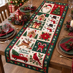 Festive Patchwork Cheer Table Runner