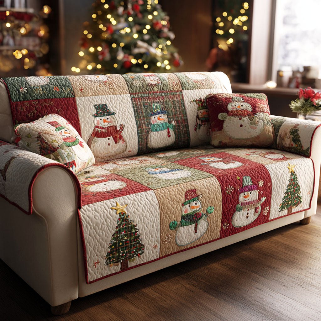 Festive Patchwork Sofa Cover