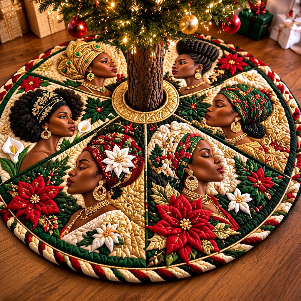 Festive Sisterhood Christmas Tree Skirt
