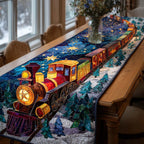Festive Train Dreams Table Runner