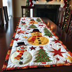 Festive Snowman Tree Table Runner