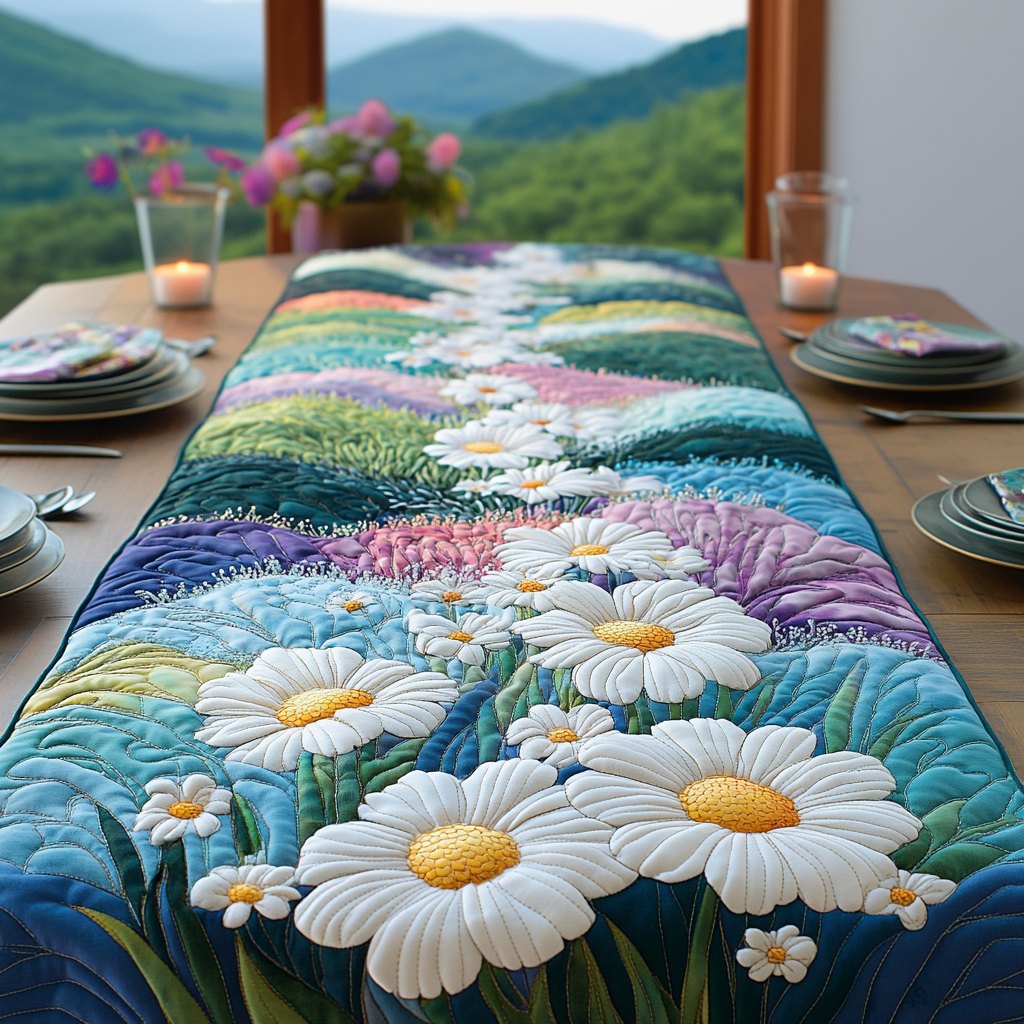Field of Daisies Table Runner
