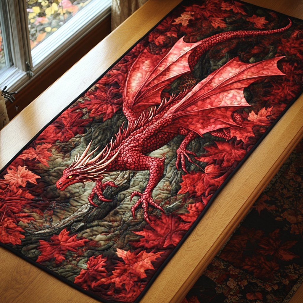 Fierce Dragon Table Runner