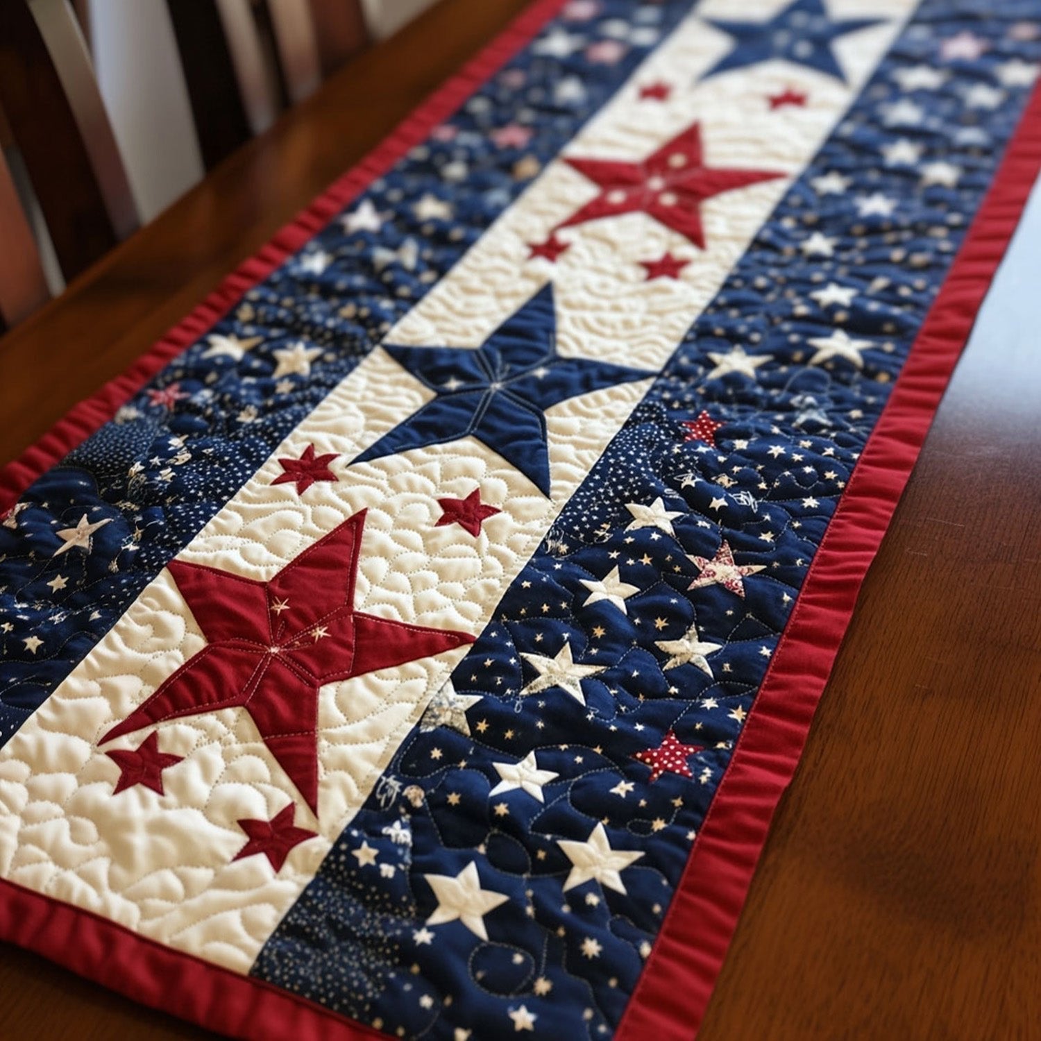 Firecracker Stars Table Runner