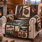 Fishing Patchwork Sofa Cover