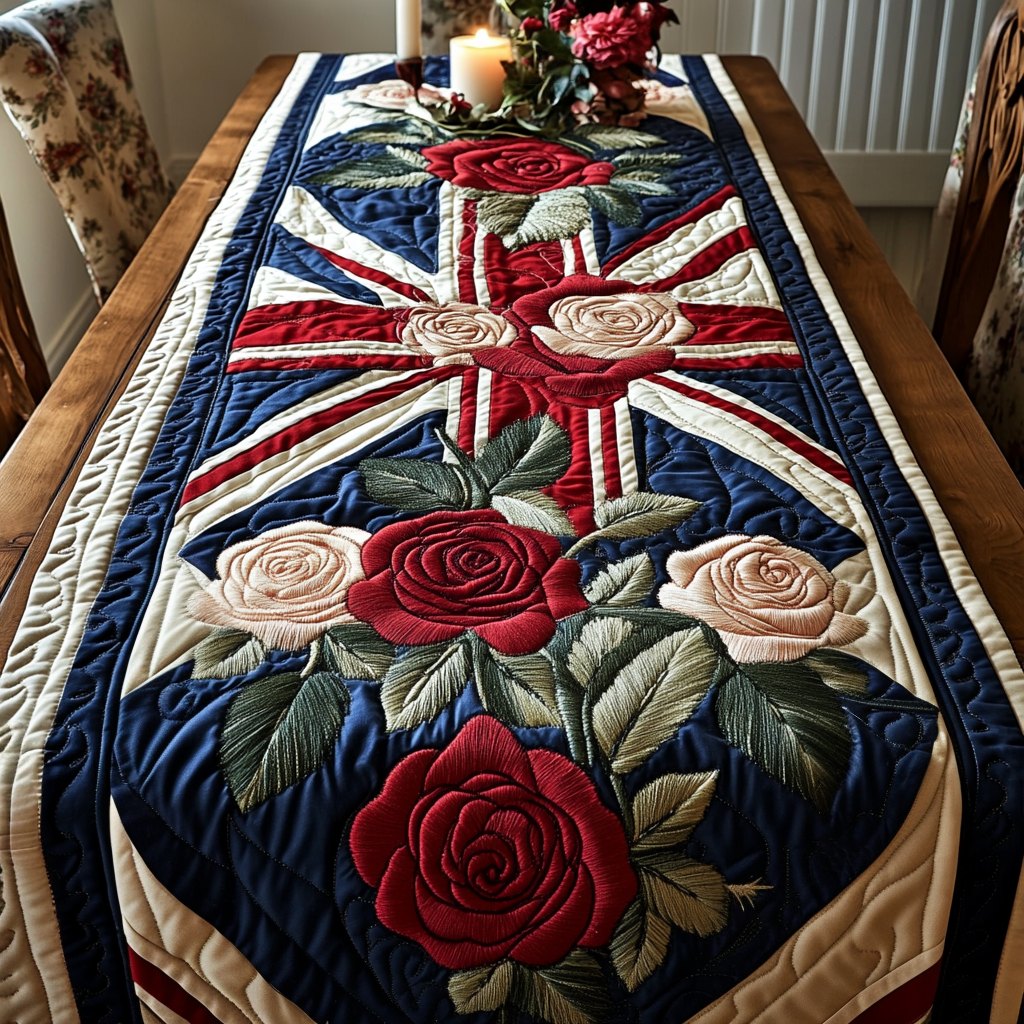 Flag Blossoms Table Runner