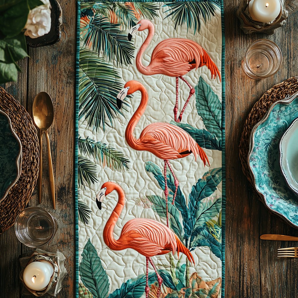 Flamingo Days Table Runner
