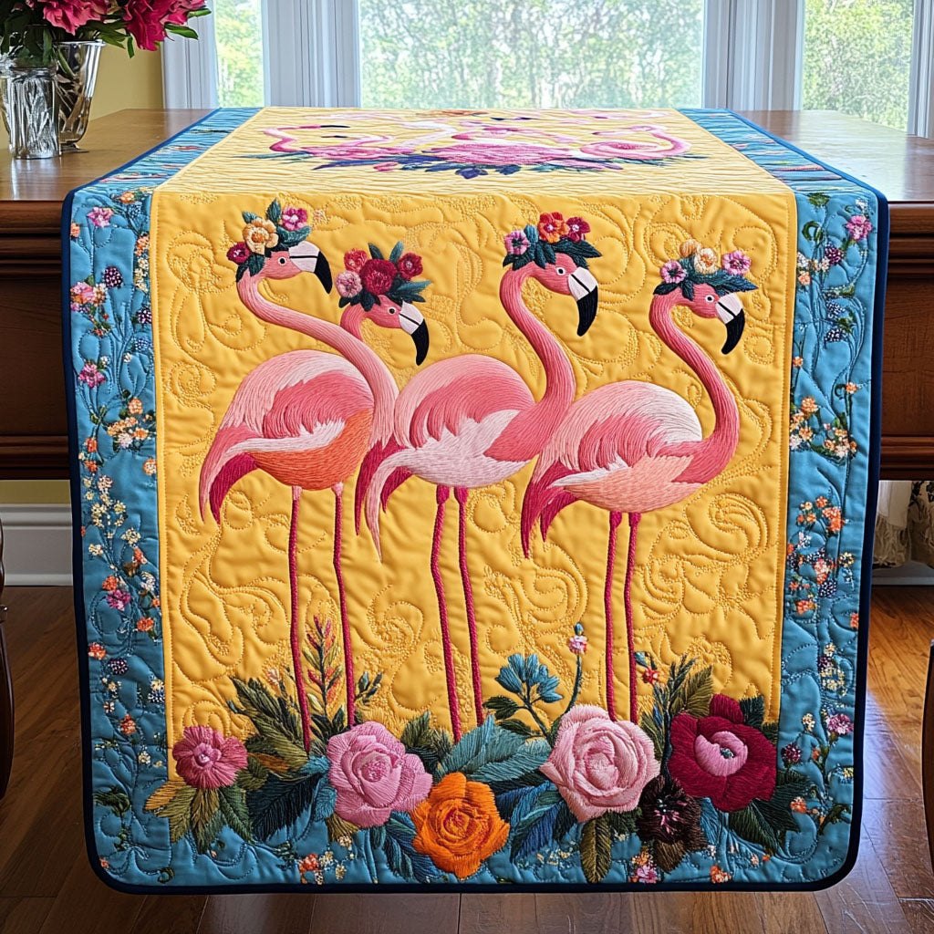 Flamingo Elegance Table Runner