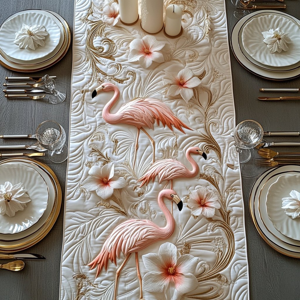 Flamingo Glow Table Runner