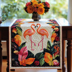 Flamingo Heart Table Runner