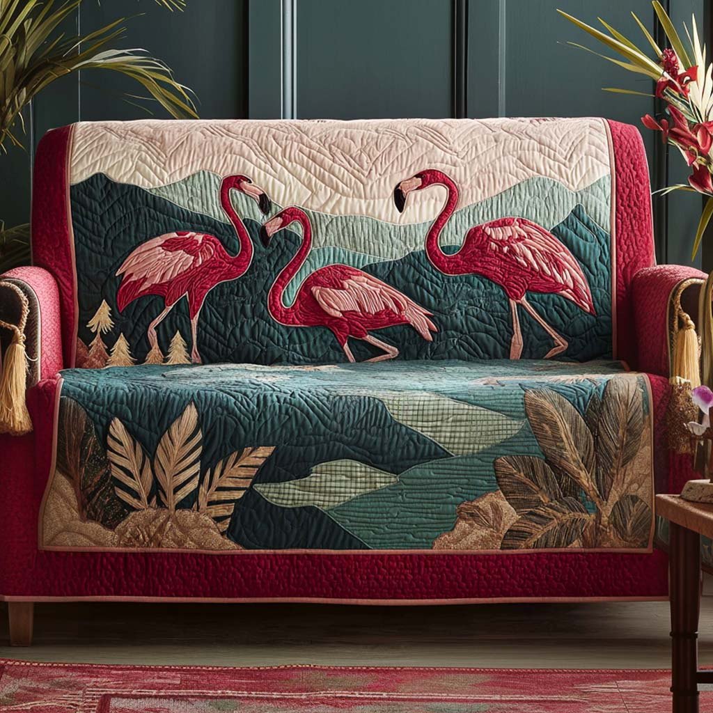 Flamingo Mountains Sofa Cover