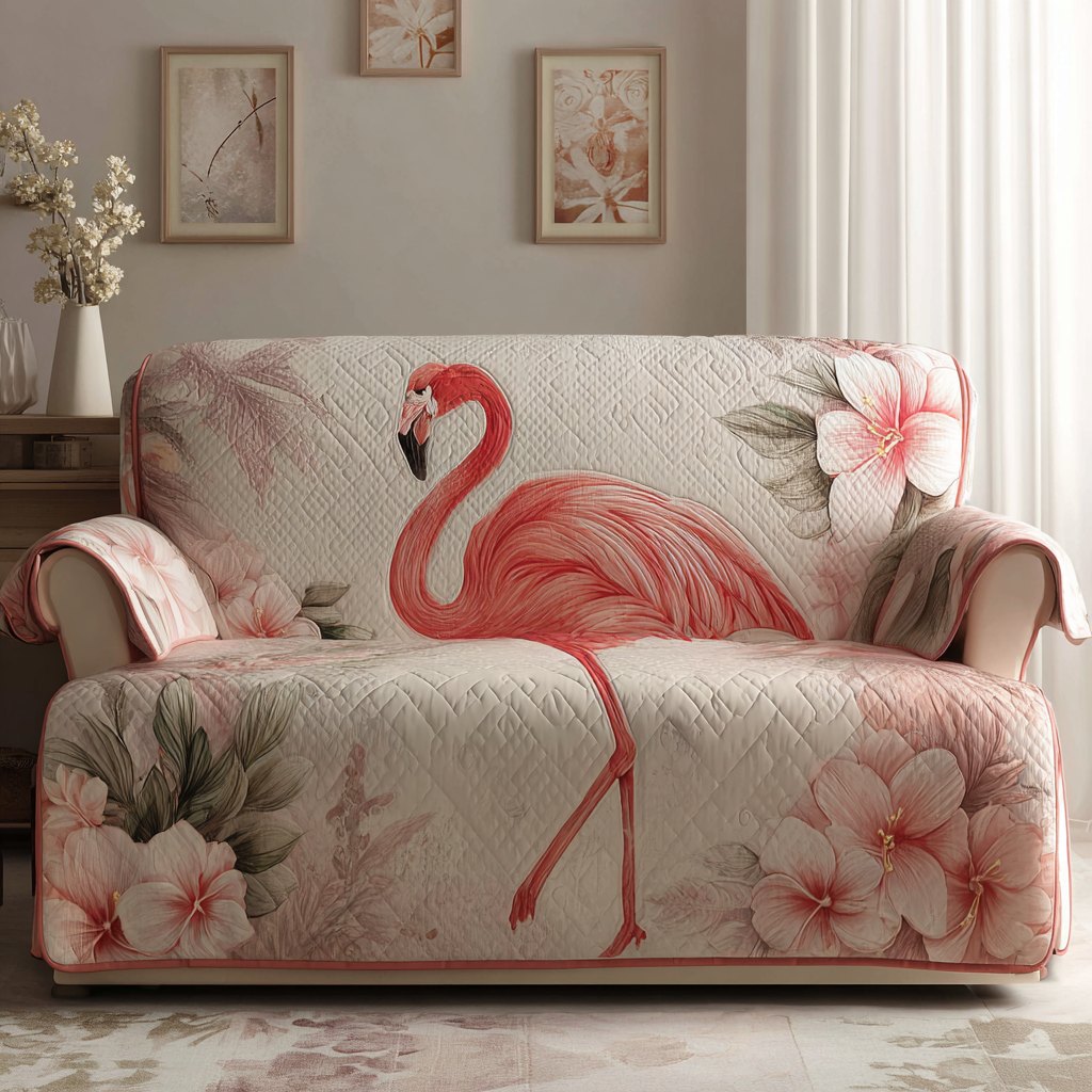 Flamingo Breeze Sofa Cover