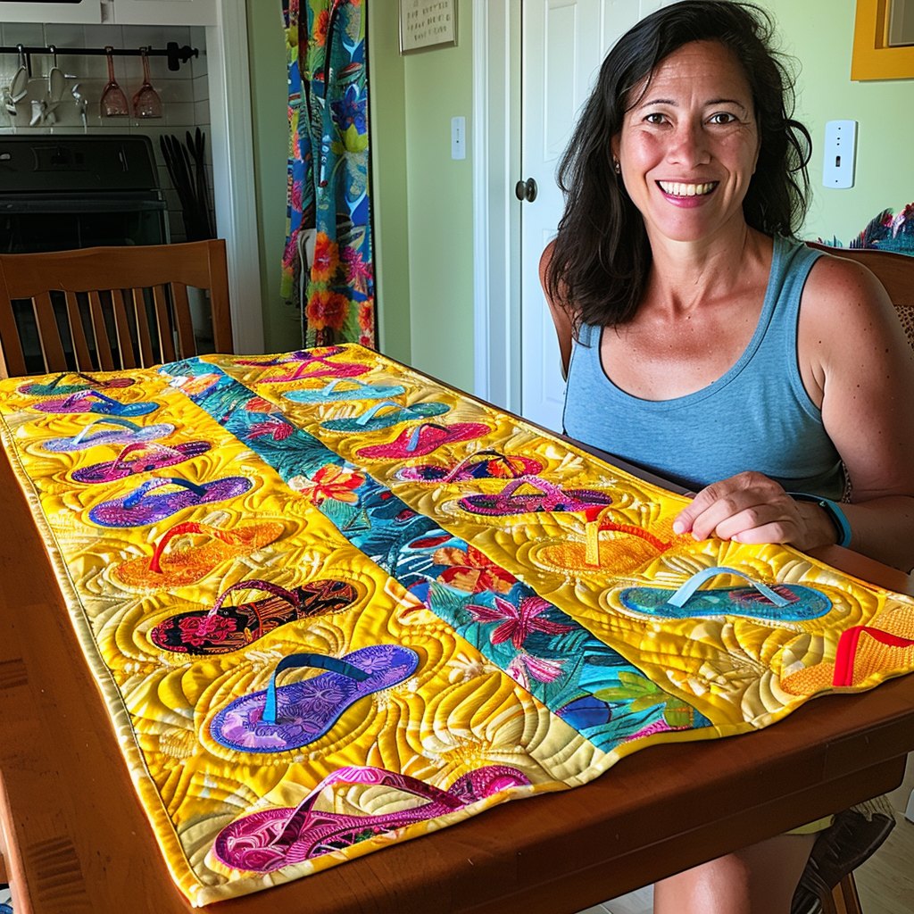 Flip Flop Frenzy Table Runner