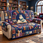 Floating Book Vortex Sofa Cover