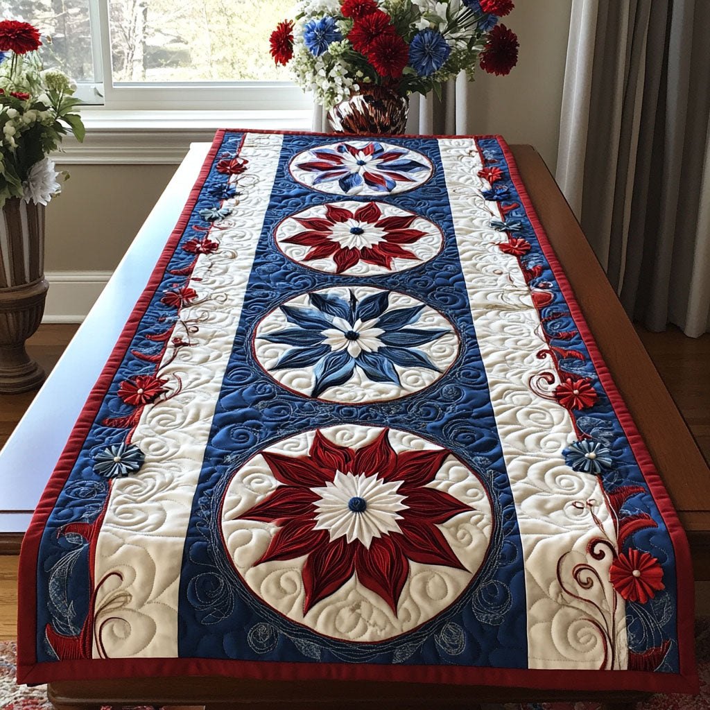 Floral Americana Table Runner