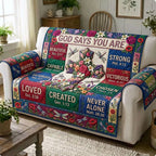 Bold Block Affirmation Sofa Cover