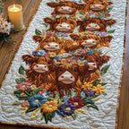 Floral Bovines Table Runner