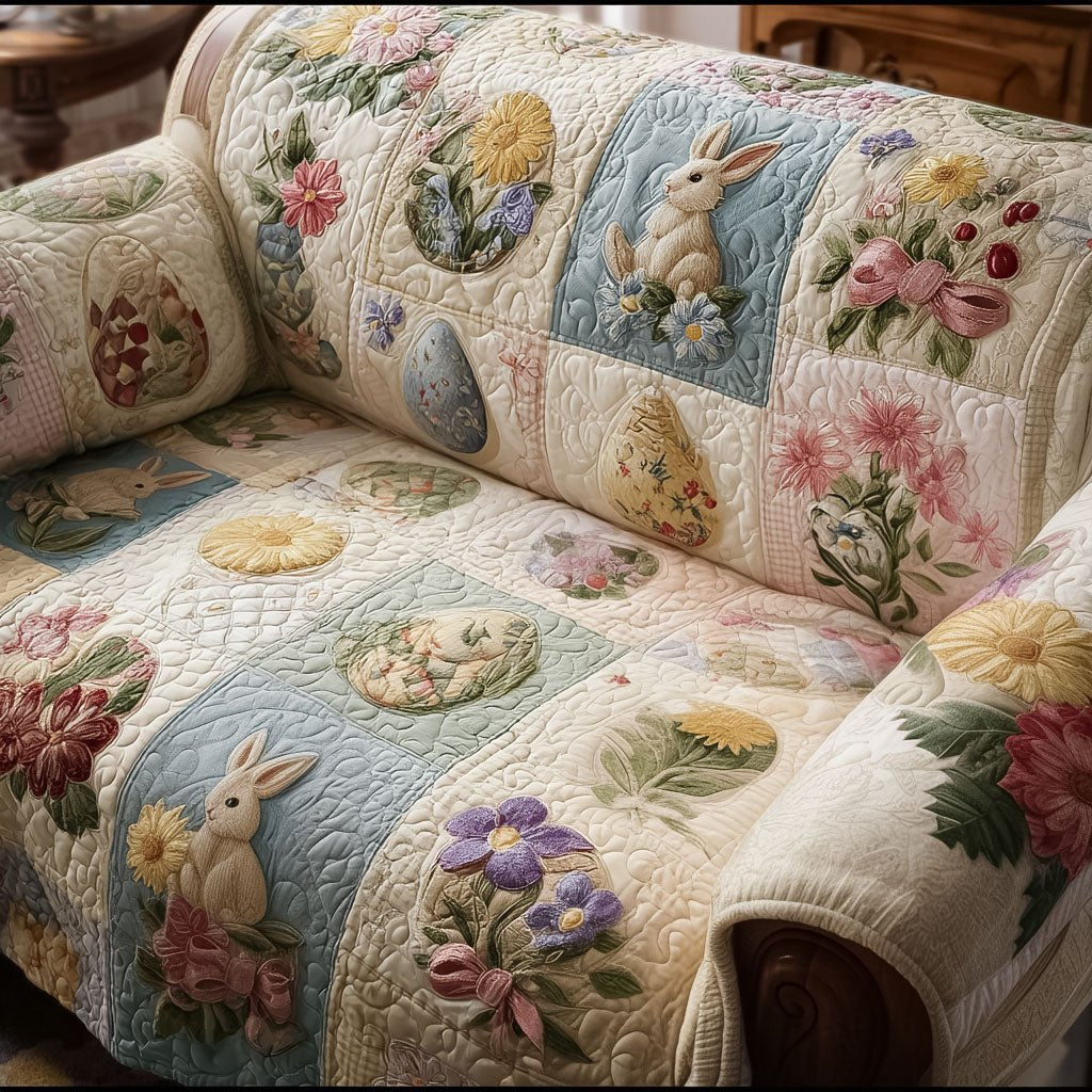 Floral Bunny Dream Sofa Cover