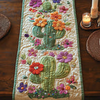 Cactus with Bright Desert Blooms Table Runner