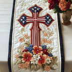 Floral Cross Pride Table Runner
