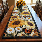 Sunflowers and Daisies with a Butterfly Table Runner