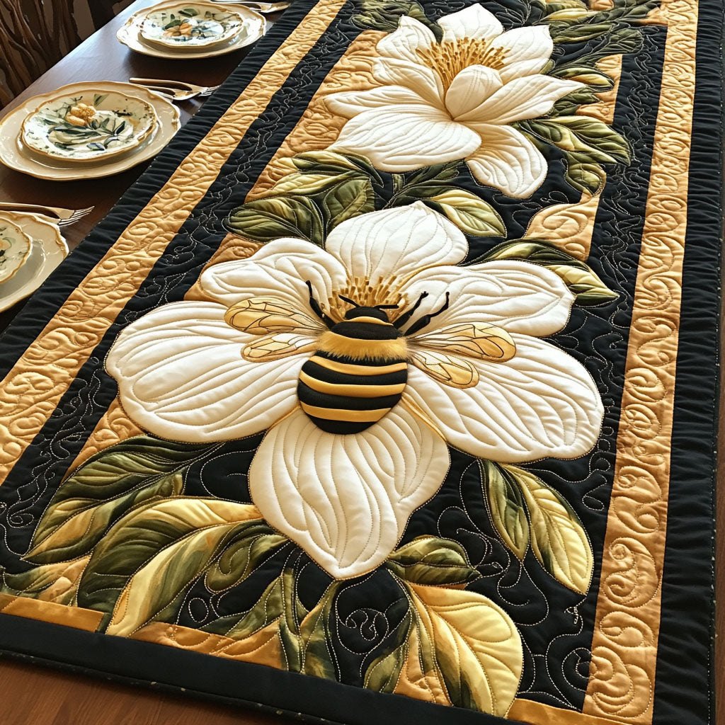 Floral Flight Elegance Table Runner