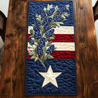 Bluebonnets and Star on the Flag Table Runner