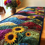 Sunflowers Over Rolling Color Fields Table Runner