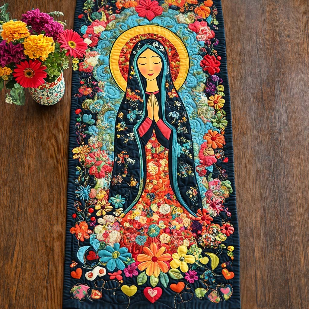 Floral Guadalupe Table Runner