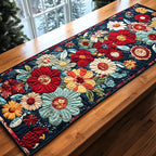 Bright Daisies on Navy Table Runner