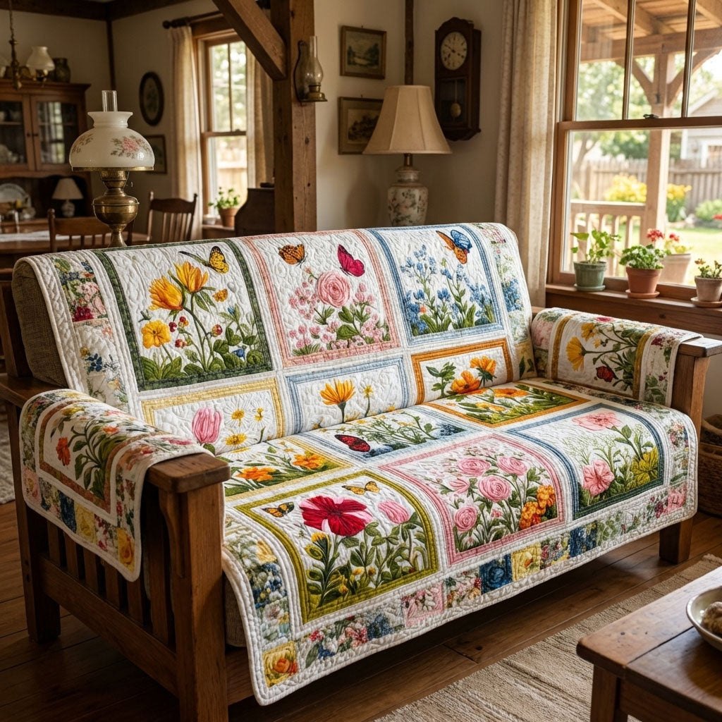 Floral Patch Garden Sofa Cover