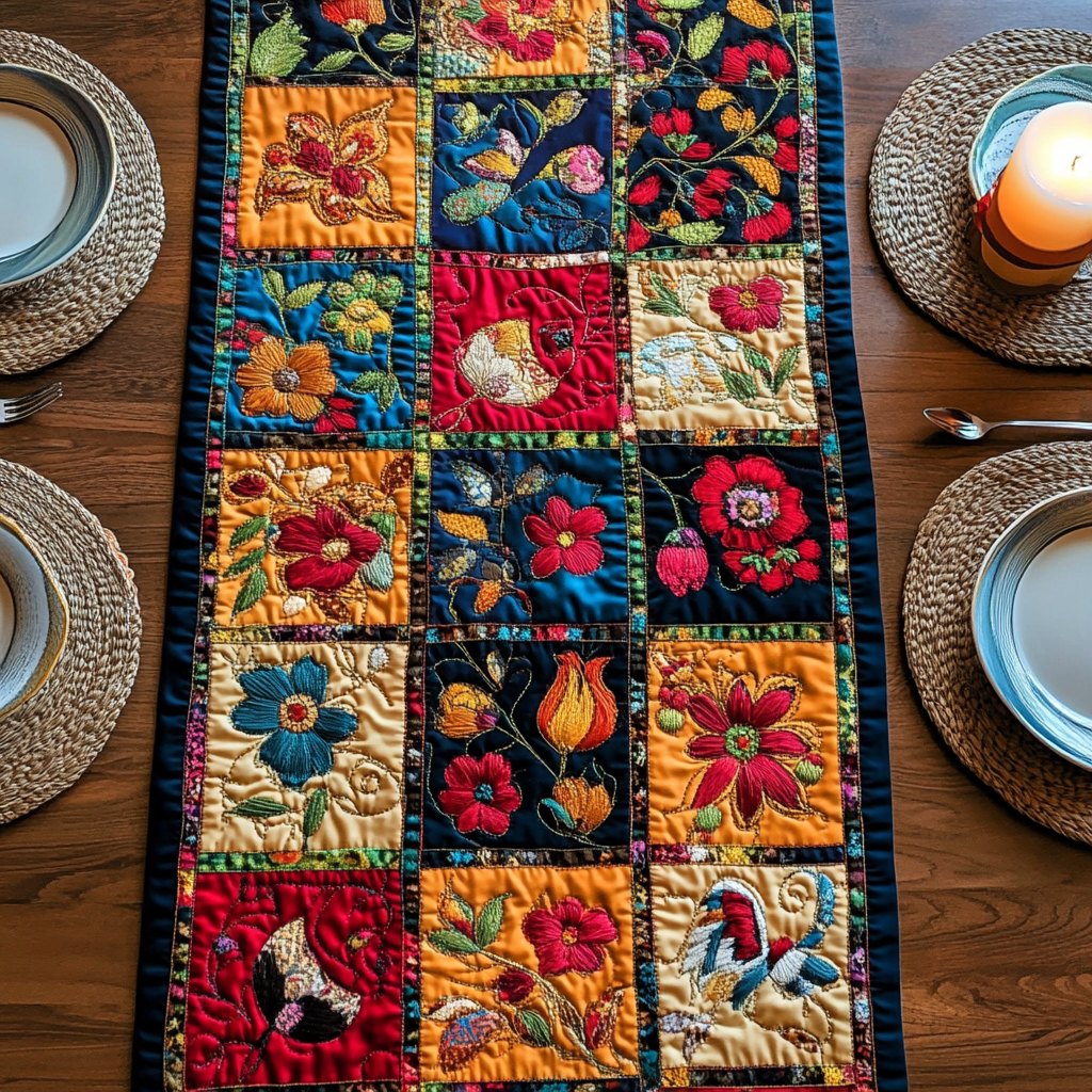 Floral Patch Table Runner