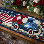 Floral Patriot Table Runner