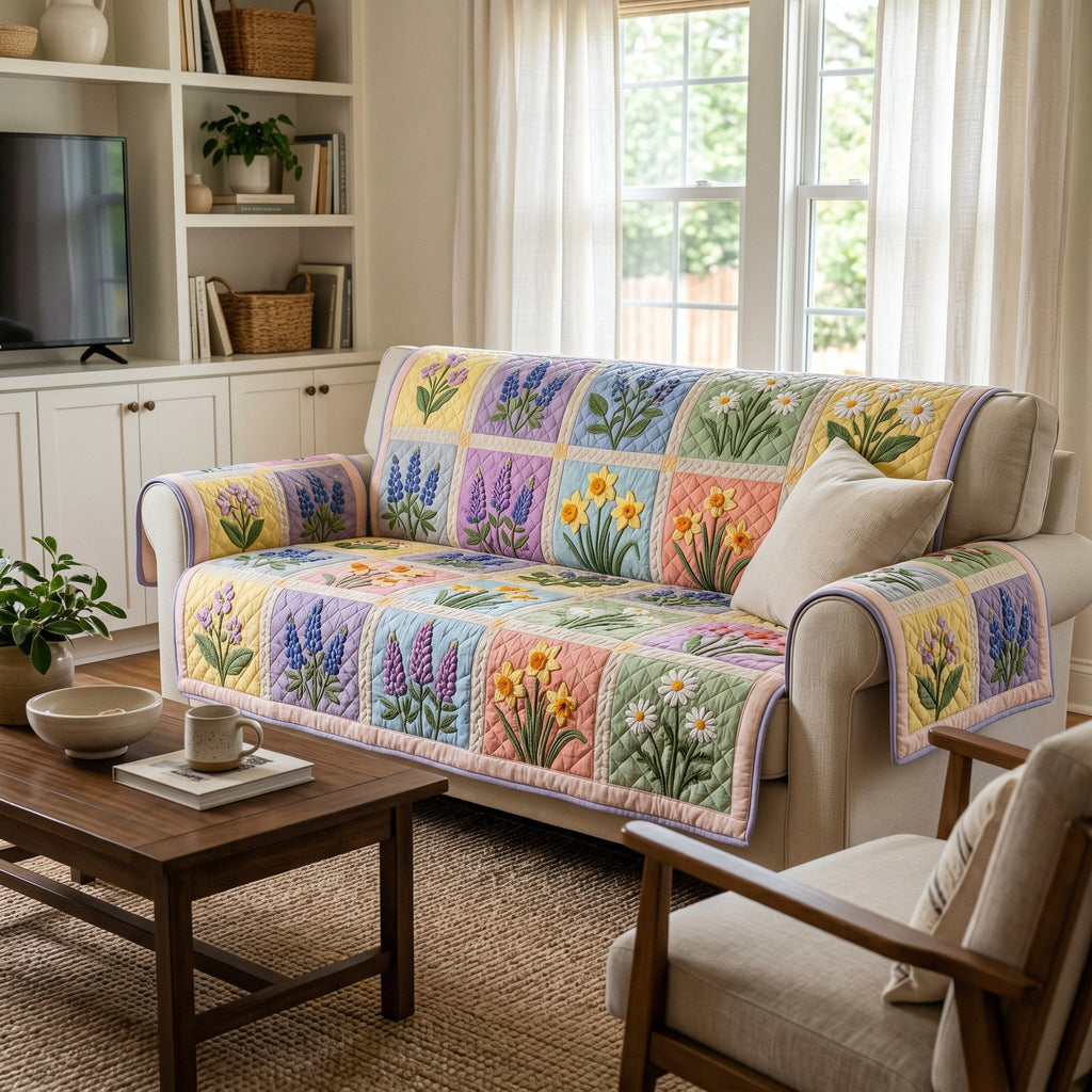 Floral Prairie Sofa Cover