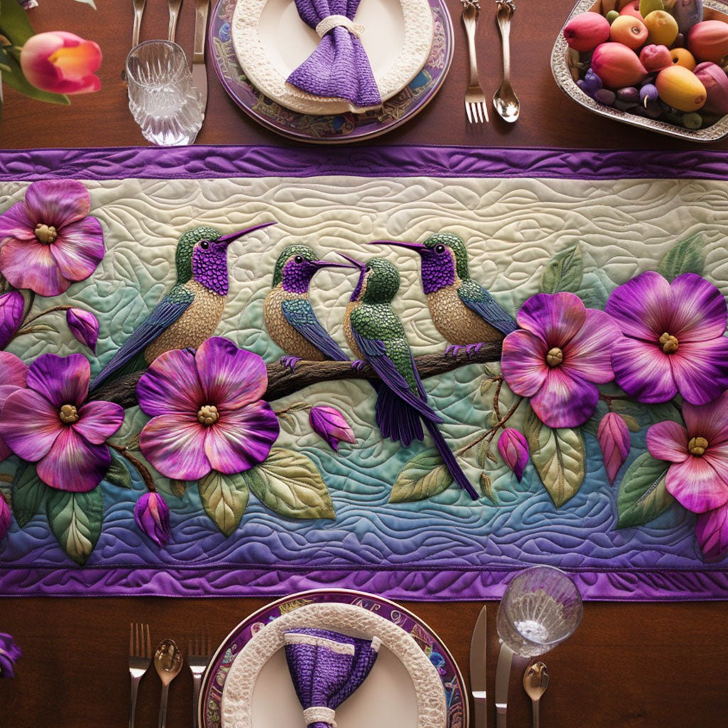 Floral Songbirds Table Runner