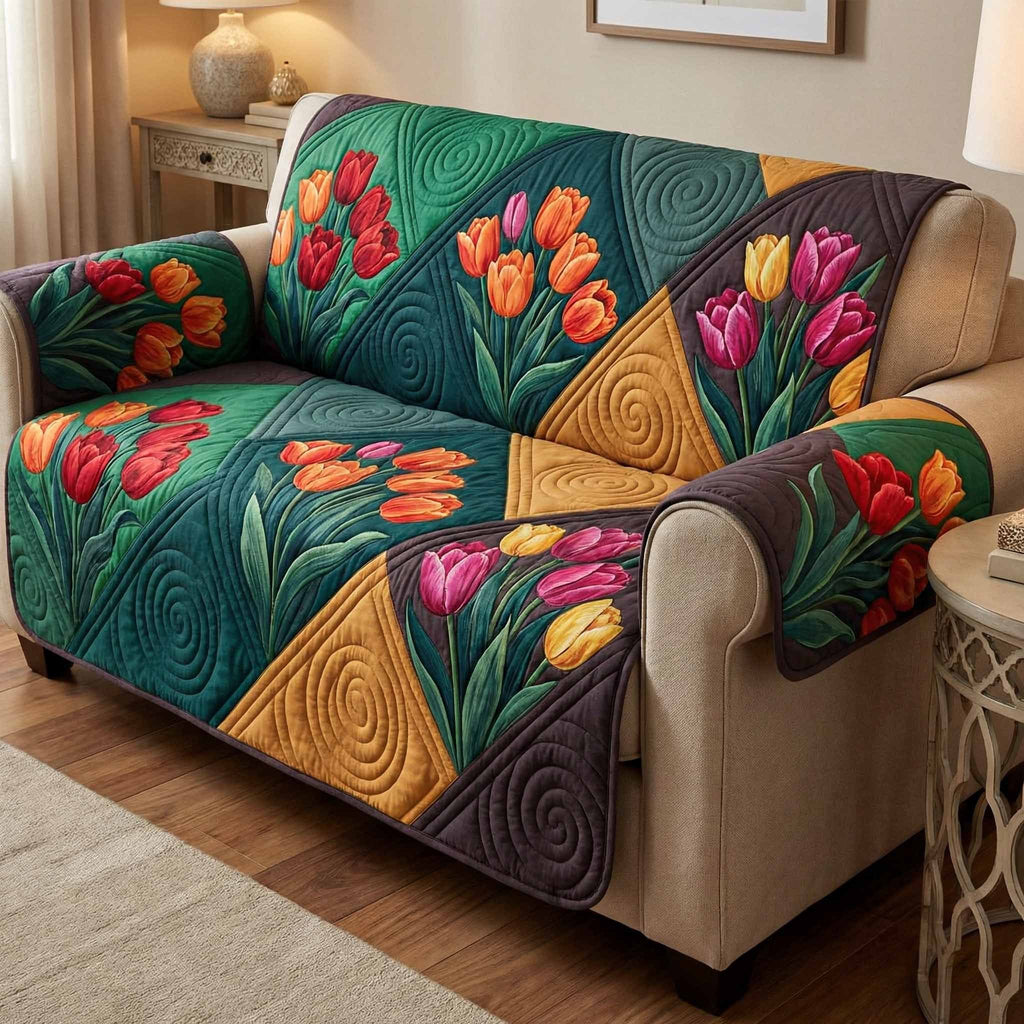 Floral Symphony Sofa Cover