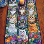 Flower Kittens Table Runner