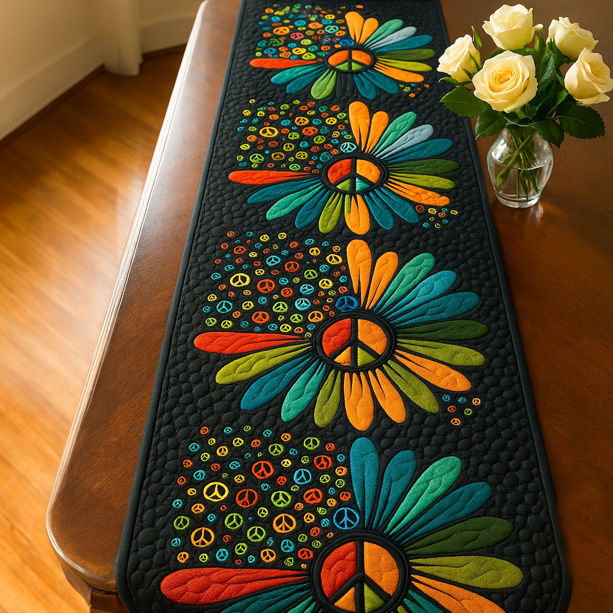 Flower Peace Table Runner