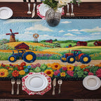 Flowered Road Table Runner
