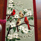 Flowering Cardinals Table Runner
