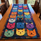 Fluffy Floral Cat Table Runner