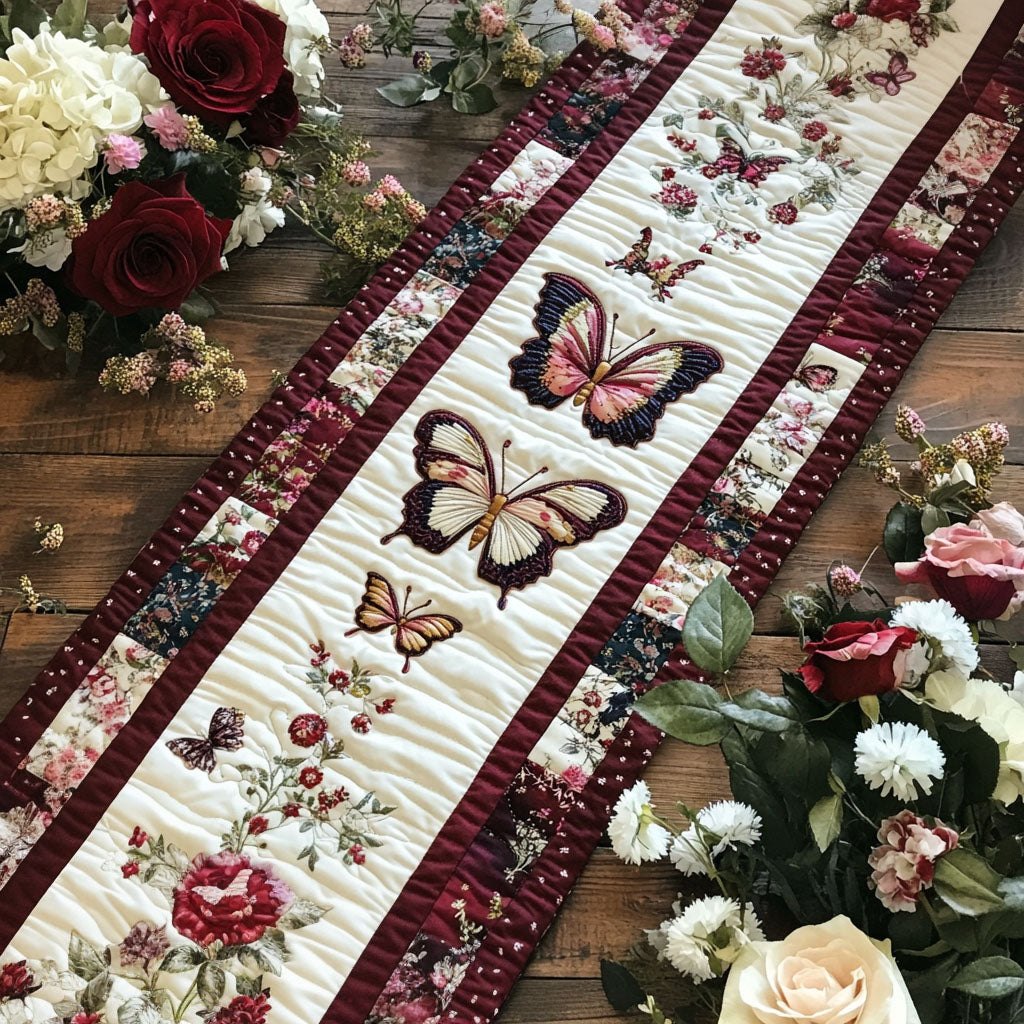 Fluttering Serenity Table Runner