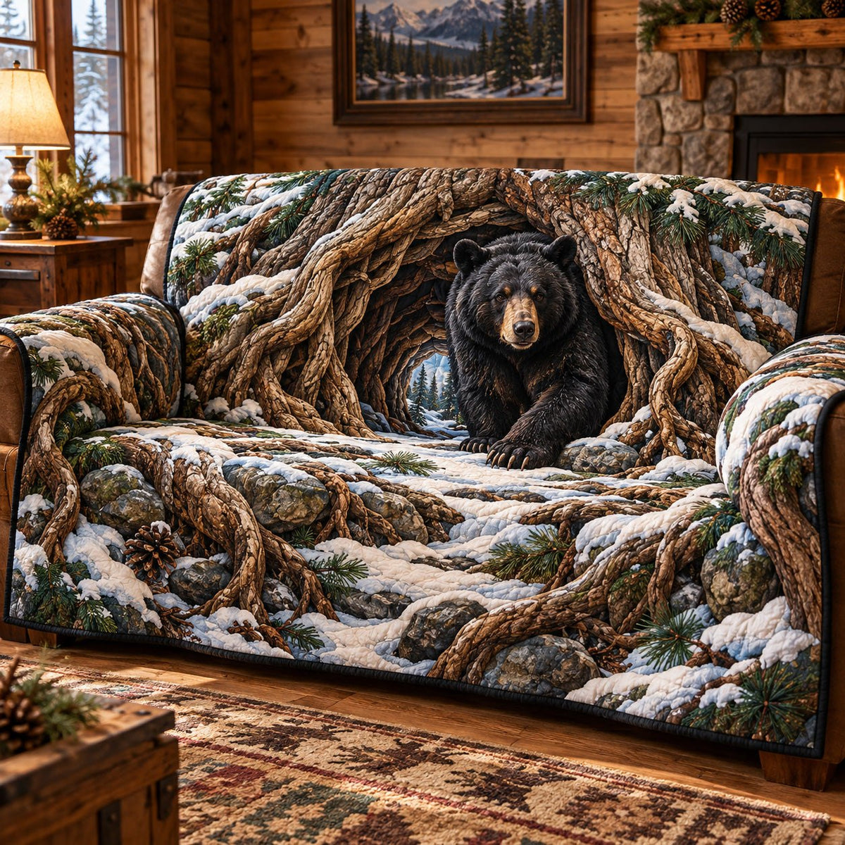 Forest Bear Sofa Cover