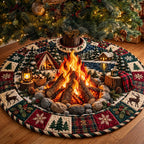Forest Campfire Christmas Tree Skirt