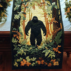 Bigfoot in the Autumn Forest Table Runner