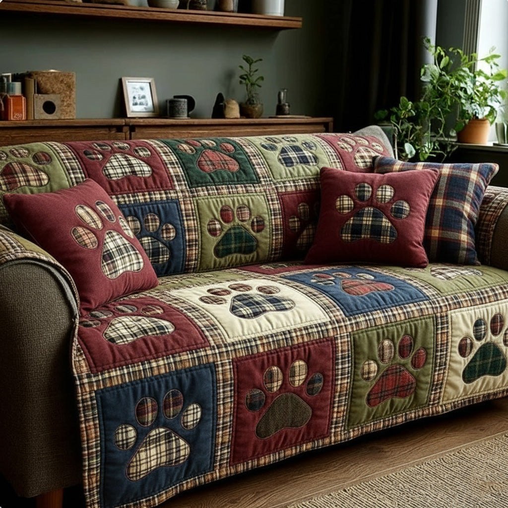 Forest Jewel Love Paw Sofa Cover