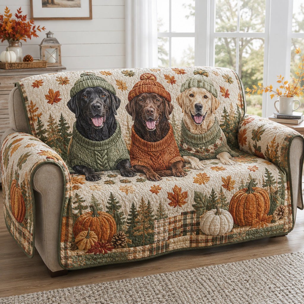 Forest Labrador Retriever Sofa Cover
