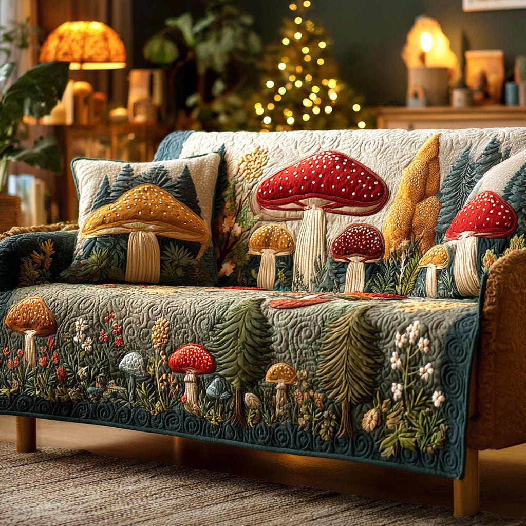 Forest Mushrooms Sofa Cover