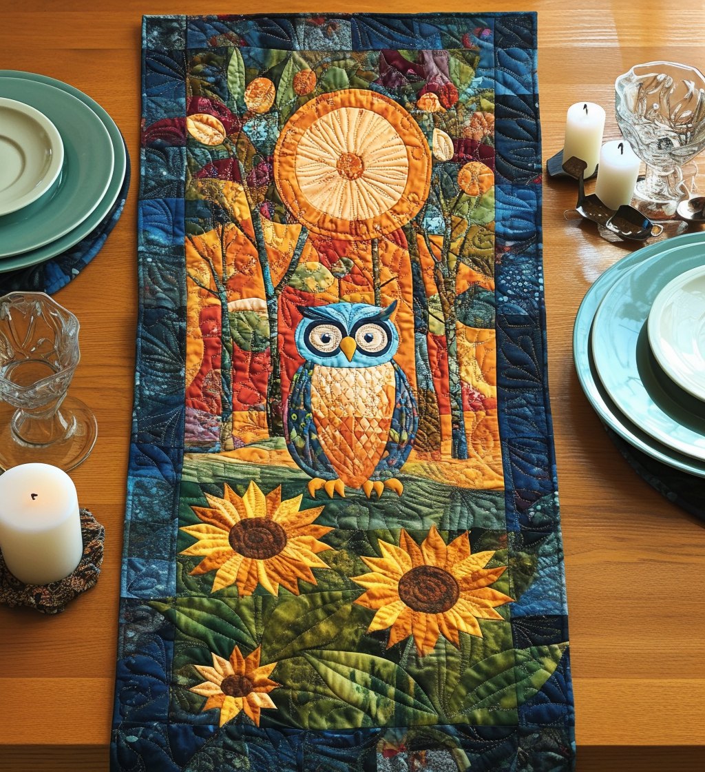 Forest Owl Magic Table Runner